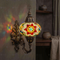 Multicolor multicolor jewel Turkish mosaic wall sconce in styled room — handmade Moroccan wall sconce (ENV APN3007)