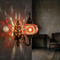 Red ruby red Turkish mosaic wall sconce in styled room — handmade Moroccan wall sconce (ENV APN3052)