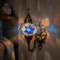 Multicolor multicolor jewel Turkish mosaic wall sconce in styled room — handmade Moroccan wall sconce (ENV APN3061)