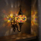 Multicolor multicolor jewel Turkish mosaic wall sconce in styled room — handmade Moroccan wall sconce (ENV APN3074)