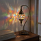 Multicolor multicolor jewel Turkish mosaic table lamp in styled room — handmade Moroccan table lamp (ENV DVN1010)