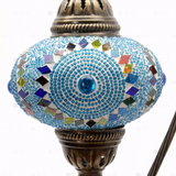 Close-up of Green green jewel mosaic glass globe pattern — table lamp (ENV DVN3006)