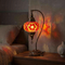Amber warm amber Turkish mosaic table lamp in styled room — handmade Moroccan table lamp (ENV DVN3025)