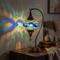 Blue blue jewel Turkish mosaic table lamp in styled room — handmade Moroccan table lamp (ENV DVN3094)