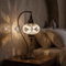 White white glow Turkish mosaic table lamp in styled room — handmade Moroccan table lamp (ENV DVN3098)