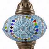 Close-up of Green green jewel mosaic glass globe pattern — pendant light (ENV DYN3006)