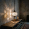 White white glow Turkish mosaic pendant light in styled room — handmade Moroccan pendant light (ENV DYN3054)