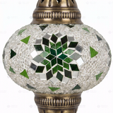 Close-up of Green green jewel mosaic glass globe pattern — pendant light (ENV DYN3055)