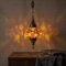 Amber warm amber Turkish mosaic pendant light in styled room — handmade Moroccan pendant light (ENV DYN3079)