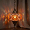 Amber warm amber Turkish mosaic pendant light in styled room — handmade Moroccan pendant light (ENV DYN3090)