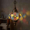 Multicolor multicolor jewel Turkish mosaic pendant light in styled room — handmade Moroccan pendant light (ENV DYN3091)