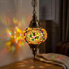 Multicolor multicolor jewel Turkish mosaic pendant light in styled room — handmade Moroccan pendant light (ENV DYN3099)