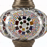 Close-up of Multicolor multicolor jewel mosaic glass globe pattern — pendant light (ENV DYN3099)