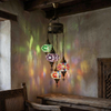 Multicolor multicolor jewel Turkish mosaic chandelier in styled room — handmade Moroccan chandelier (ENV HLZ4N3 (03-17-19-21))