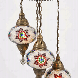 Close-up of Multicolor multicolor jewel mosaic glass globe pattern — chandelier (ENV HLZ4N3 (3007))