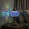 Blue blue jewel Turkish mosaic table lamp in styled room — handmade Moroccan table lamp (ENV MUN3005)
