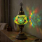 Green green jewel Turkish mosaic table lamp in styled room — handmade Moroccan table lamp (ENV MUN3006)