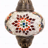Close-up of Multicolor multicolor jewel mosaic glass globe pattern — table lamp (ENV MUN3007)