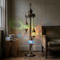 Multicolor multicolor jewel Turkish mosaic floor lamp in styled room — handmade Moroccan floor lamp (LMD3N3 (03-14-50))