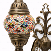Close-up of Multicolor multicolor jewel mosaic glass globe pattern — wall sconce (ENV APN1010)