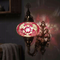 Pink pink rose Turkish mosaic wall sconce in styled room — handmade Moroccan wall sconce (ENV APN3008)