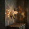 Warm Tones mixed warm Turkish mosaic wall sconce in styled room — handmade Moroccan wall sconce (ENV APN3019)