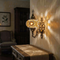 Amber warm amber Turkish mosaic wall sconce in styled room — handmade Moroccan wall sconce (ENV APN3049)