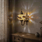 Amber warm amber Turkish mosaic wall sconce in styled room — handmade Moroccan wall sconce (ENV APN3064)