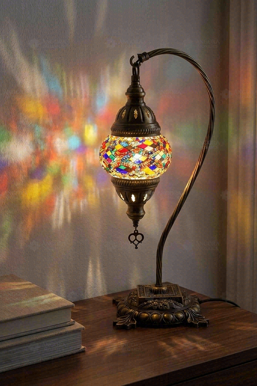 Multicolor Swan Neck Table Lamp