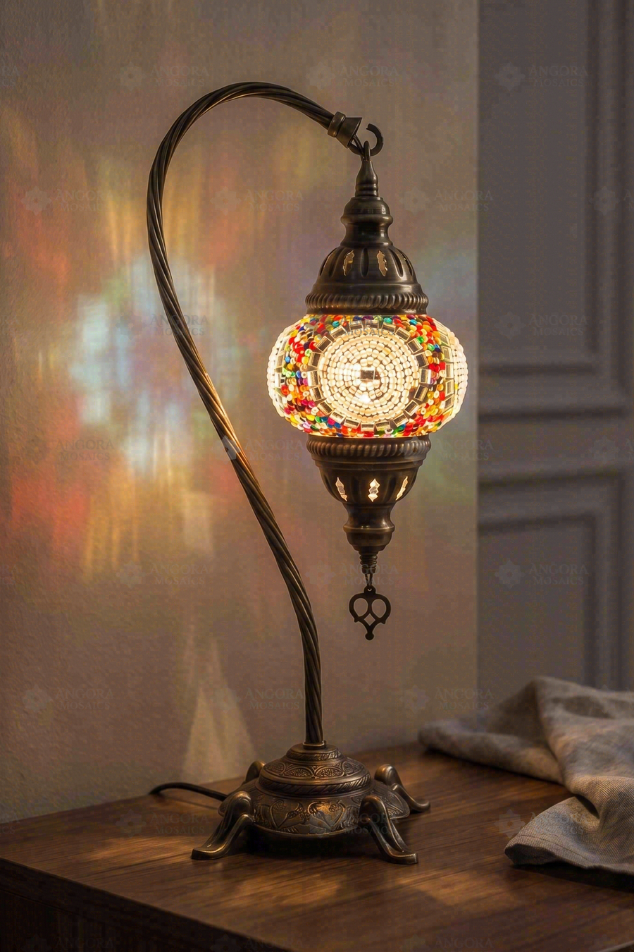 Multicolor Swan Neck Table Lamp