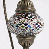 Close-up of Multicolor multicolor jewel mosaic glass globe pattern — table lamp (ENV DVN2012)