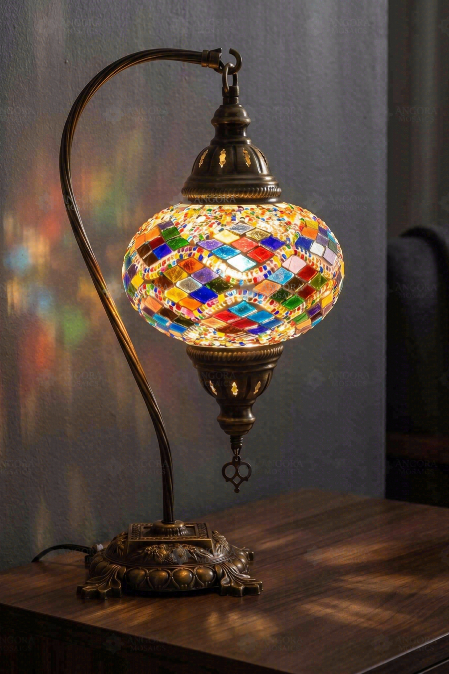 Multicolor Swan Neck Table Lamp