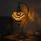Amber warm amber Turkish mosaic table lamp in styled room — handmade Moroccan table lamp (ENV DVN3009)