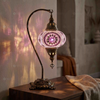 Pink pink rose Turkish mosaic table lamp in styled room — handmade Moroccan table lamp (ENV DVN3020)