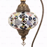 Close-up of Multicolor multicolor jewel mosaic glass globe pattern — table lamp (ENV DVN3029)