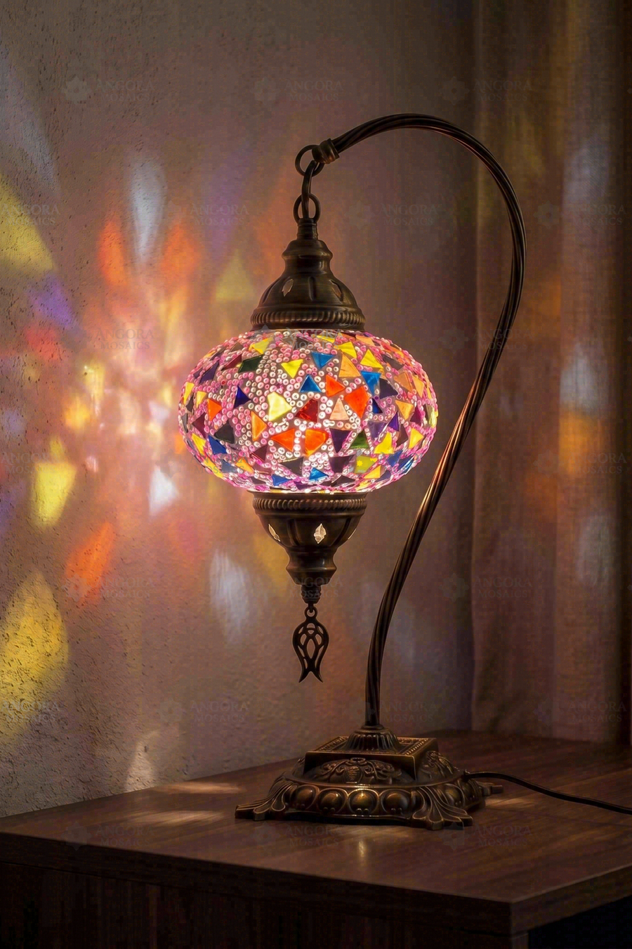 Pink Swan Neck Table Lamp
