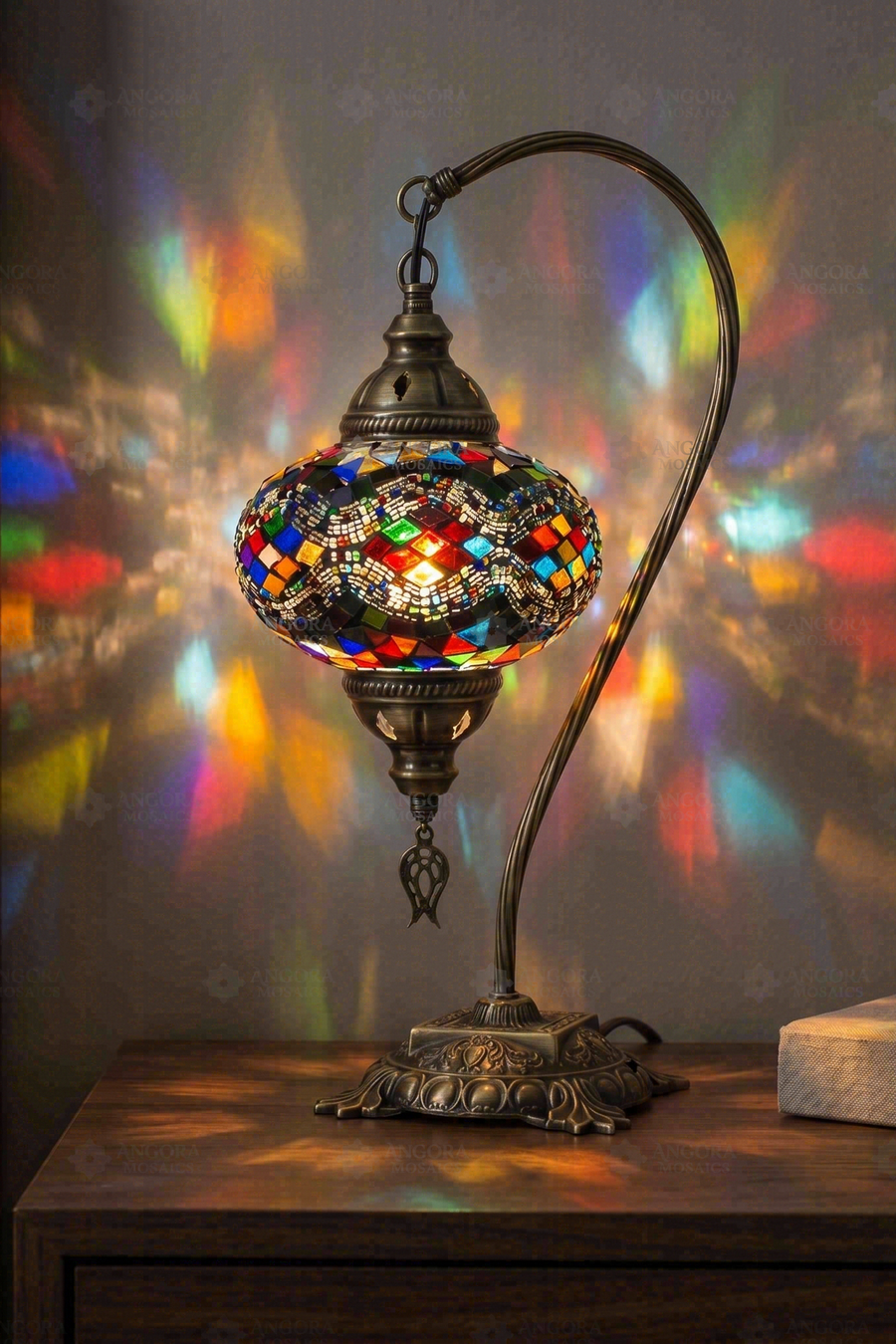 Multicolor Swan Neck Table Lamp