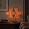 Red ruby red Turkish mosaic table lamp in styled room — handmade Moroccan table lamp (ENV DVN3056)