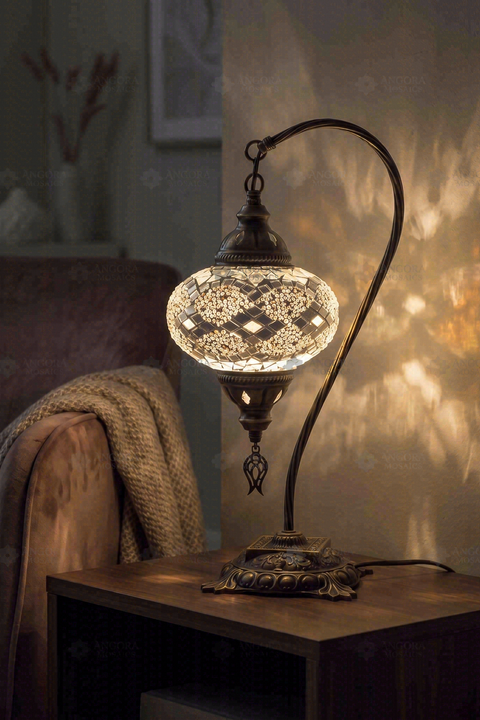 White Swan Neck Table Lamp