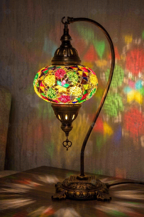 Multicolor Swan Neck Table Lamp