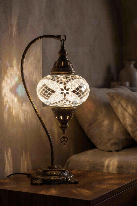 White Swan Neck Table Lamp