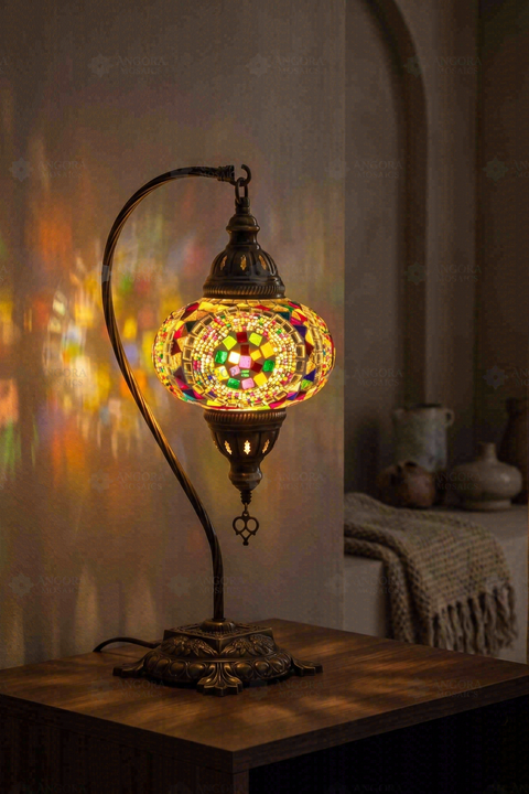 Multicolor Swan Neck Table Lamp