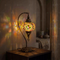 Multicolor multicolor jewel Turkish mosaic table lamp in styled room — handmade Moroccan table lamp (ENV DVN3099)