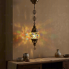 Multicolor multicolor jewel Turkish mosaic pendant light in styled room — handmade Moroccan pendant light (ENV DYN1010)