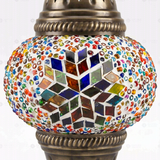 Close-up of Multicolor multicolor jewel mosaic glass globe pattern — pendant light (ENV DYN1061)