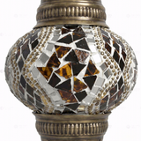 Close-up of Clear clear neutral mosaic glass globe pattern — pendant light (ENV DYN2025)