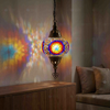 Multicolor multicolor jewel Turkish mosaic pendant light in styled room — handmade Moroccan pendant light (ENV DYN3018)
