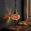 Multicolor multicolor jewel Turkish mosaic pendant light in styled room — handmade Moroccan pendant light (ENV DYN3021)