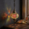 Multicolor multicolor jewel Turkish mosaic pendant light in styled room — handmade Moroccan pendant light (ENV DYN3021)