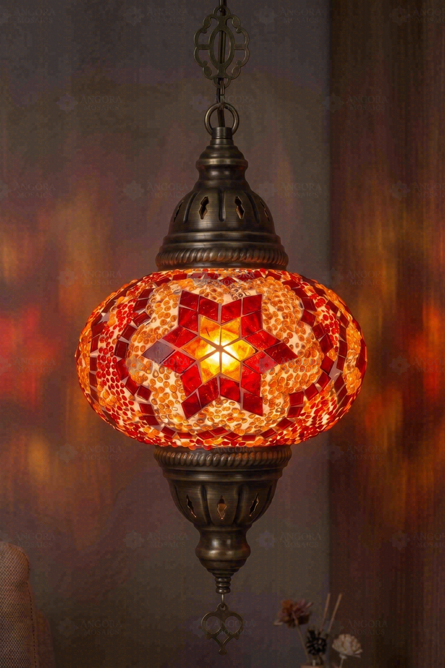 Amber Star Pendant Lamp